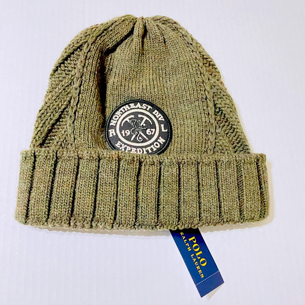 Rare Polo by Ralph Lauren 1967 Expedition Beanie Green - Picture 3 of 5